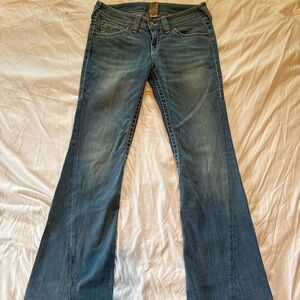 True Religion Big Joey T low rise flare Y2K